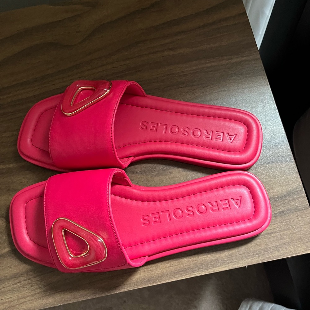 AEROSOLES Pink Slide Sandals